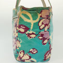 CHANEL Tote Bag Canvas PVC Green Silver CC Auth 140713-4