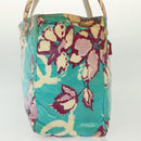 CHANEL Tote Bag Canvas PVC Green Silver CC Auth 140713-5