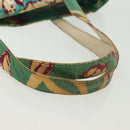 CHANEL Tote Bag Canvas PVC Green Silver CC Auth 140713-7