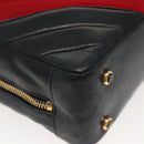 CHANEL V Stitch Shoulder Bag Cotton Red Gold CC Auth 140715-10