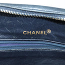 CHANEL V Stitch Shoulder Bag Cotton Red Gold CC Auth 140715-15