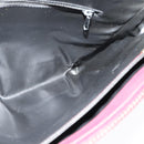 CELINE Macadam Canvas Shoulder Bag Leather Bordeaux Gold Auth 140717-18