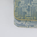 FENDI Zucca Canvas Shoulder Bag Denim Light Blue Gold Auth 140722-15