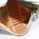 FENDI Zucca Canvas Shoulder Bag Denim Light Blue Gold Auth 140722-20