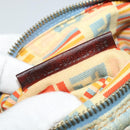 FENDI Zucca Canvas Shoulder Bag Denim Light Blue Gold Auth 140722-12