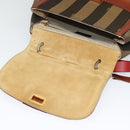 FENDI Pecan Canvas Hand Bag 2way Black Brown Auth 140723-17