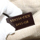 FENDI Pecan Canvas Hand Bag 2way Black Brown Auth 140723-23