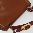 FENDI Pecan Canvas Hand Bag 2way Black Brown Auth 140723-6