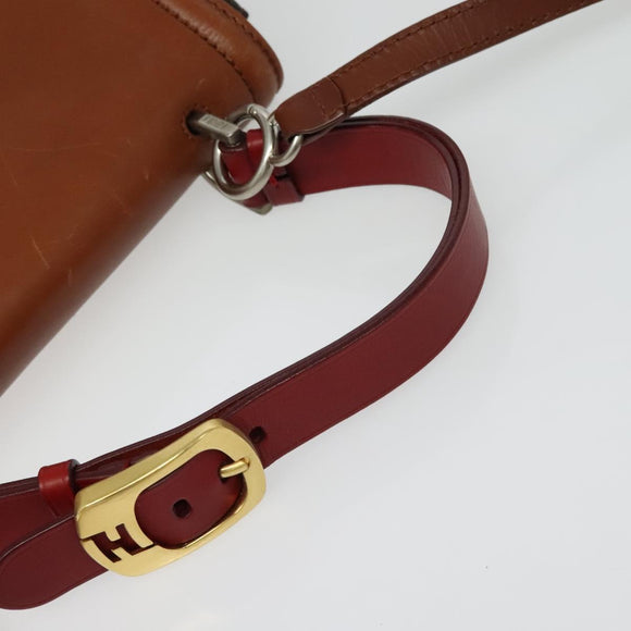 FENDI Pecan Canvas Hand Bag 2way Black Brown Auth 140723