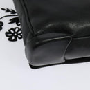 PRADA Shoulder Bag Leather Black Silver Auth 140724-15