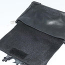 PRADA Shoulder Bag Leather Black Silver Auth 140724-8