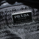 PRADA Shoulder Bag Leather Black Silver Auth 140724-9