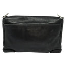 PRADA Shoulder Bag Leather Black Silver Auth 140724-2