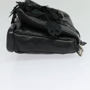 PRADA Shoulder Bag Leather Black Silver Auth 140724-4