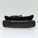 PRADA Shoulder Bag Leather Black Silver Auth 140724-6