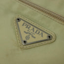 PRADA Shoulder Bag Nylon Beige Silver Auth 140725-17