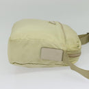 PRADA Shoulder Bag Nylon Beige Silver Auth 140725-4