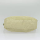 PRADA Shoulder Bag Nylon Beige Silver Auth 140725-5