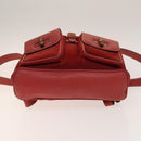 GUCCI Bamboo Backpack Suede Red Gold 003 2058 0016 Auth 140726-11