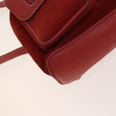 GUCCI Bamboo Backpack Suede Red Gold 003 2058 0016 Auth 140726-13