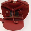 GUCCI Bamboo Backpack Suede Red Gold 003 2058 0016 Auth 140726-18