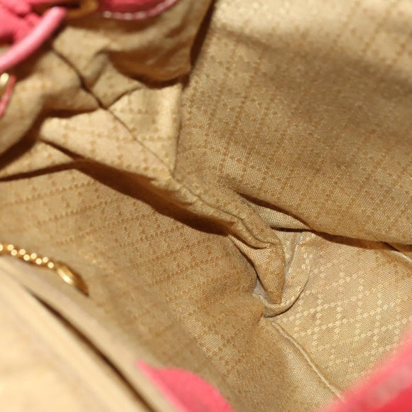 GUCCI Bamboo Backpack Suede Red Gold 003 2058 0016 Auth 140726