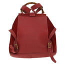 GUCCI Bamboo Backpack Suede Red Gold 003 2058 0016 Auth 140726-3