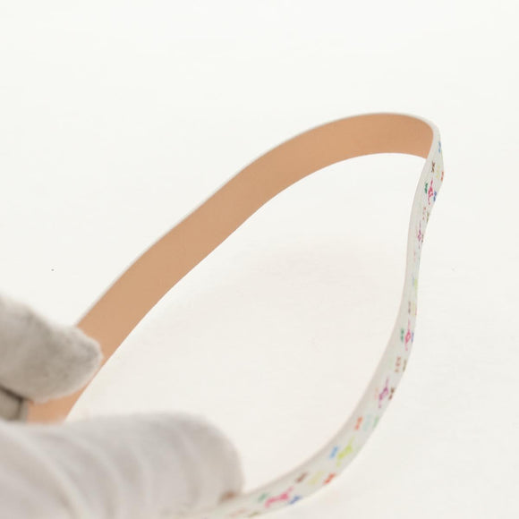 LOUIS VUITTON Multicolor Dragonne XL Key Ring White M02463 LV Auth 140727M