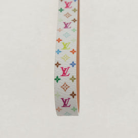 LOUIS VUITTON Multicolor Dragonne XL Key Ring White M02463 LV Auth 140727M - 0