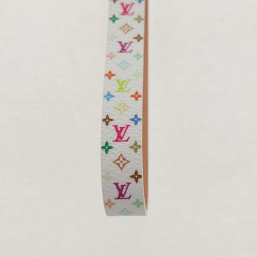 LOUIS VUITTON Multicolor Dragonne XL Key Ring White M02463 LV Auth 140727M - 0
