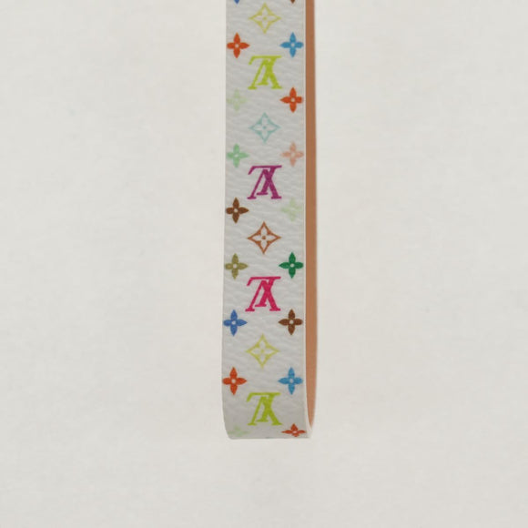 LOUIS VUITTON Multicolor Dragonne XL Key Ring White M02463 LV Auth 140727M