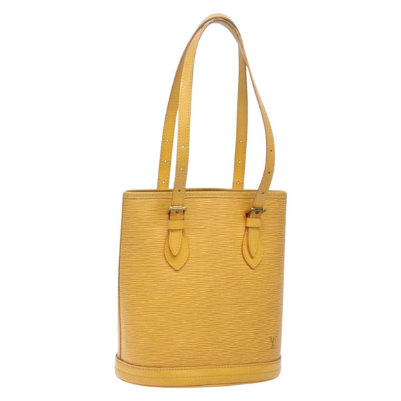 LOUIS VUITTON Epi Bucket PM Shoulder Bag SPO Yellow LV Auth 140747