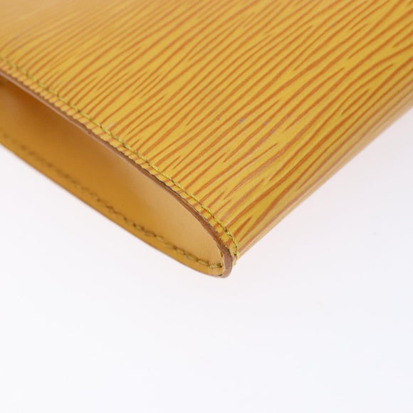 LOUIS VUITTON Epi Bucket PM Pouch Yellow LV Auth 140748