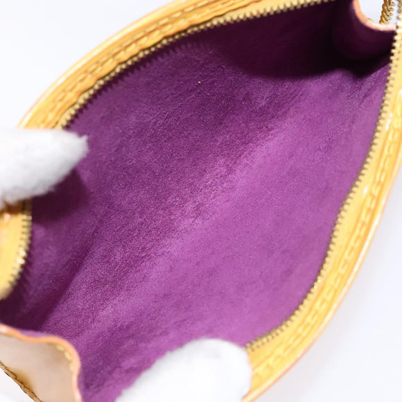 LOUIS VUITTON Epi Bucket PM Pouch Yellow LV Auth 140748