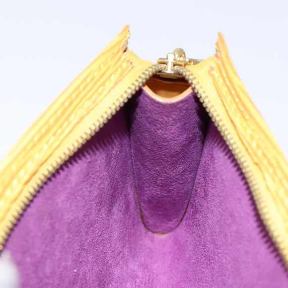 LOUIS VUITTON Epi Bucket PM Pouch Yellow LV Auth 140748