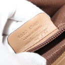 Salvatore Ferragamo Gancini Hand Bag Punching leather Brown Gold Auth 140750-21