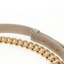 CHANEL Matelasse Chain Shoulder Bag tweed Beige Gold CC Auth 140752V-8