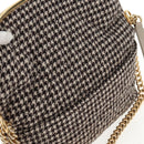 CHANEL Matelasse Chain Shoulder Bag tweed Beige Gold CC Auth 140752V-21