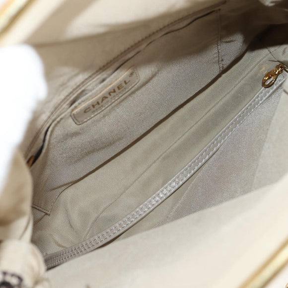 CHANEL Matelasse Chain Shoulder Bag tweed Beige Gold CC Auth 140752V