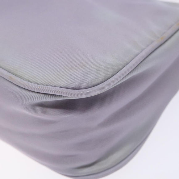 PRADA Accessory Pouch Nylon Purple Silver Auth 140755