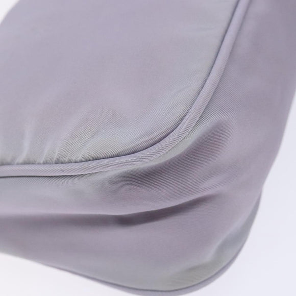 PRADA Accessory Pouch Nylon Purple Silver Auth 140755