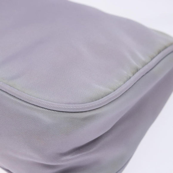 PRADA Accessory Pouch Nylon Purple Silver Auth 140755