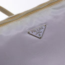 PRADA Accessory Pouch Nylon Purple Silver Auth 140755-17