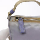 PRADA Accessory Pouch Nylon Purple Silver Auth 140755-10