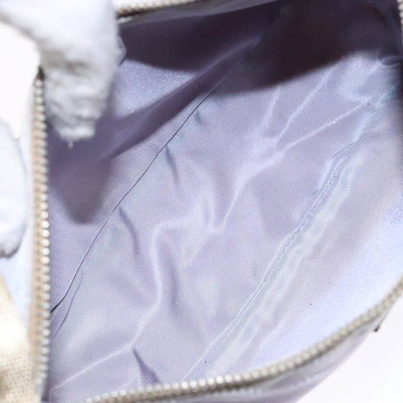 PRADA Accessory Pouch Nylon Purple Silver Auth 140755
