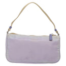PRADA Accessory Pouch Nylon Purple Silver Auth 140755-2