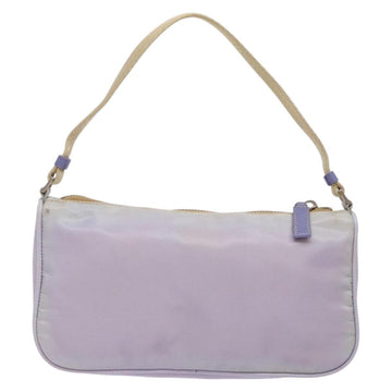 PRADA Accessory Pouch Nylon Purple Silver Auth 140755 - 0