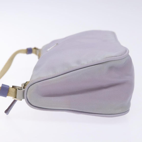 PRADA Accessory Pouch Nylon Purple Silver Auth 140755