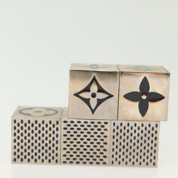 LOUIS VUITTON Monogram Gamecube Paper weight metal Silver M99454 LV Auth 140763