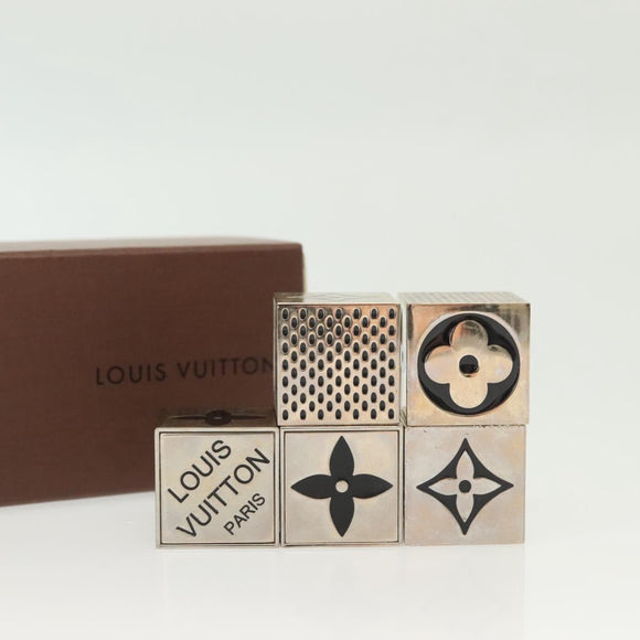 LOUIS VUITTON Monogram Gamecube Paper weight metal Silver M99454 LV Auth 140763